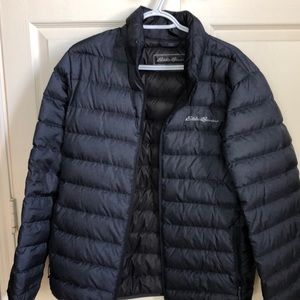 Eddie Bauer Mens Black Down Jacket - Medium